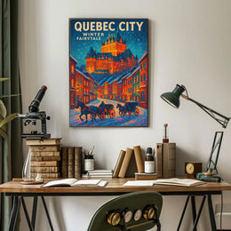 Quebec City Winter Fairytale Poster