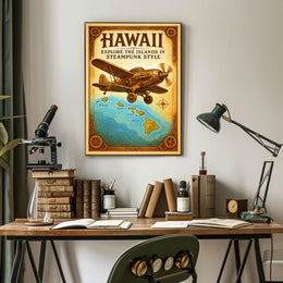 Steampunk Hawaii Adventure Poster PosterGoat