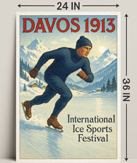 Davos 1913 International Ice Sports Festival Poster PosterGoat