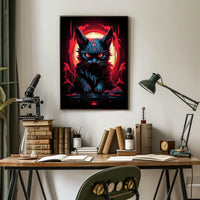 Mystical Cat Poster: Surreal Fantasy Art Print