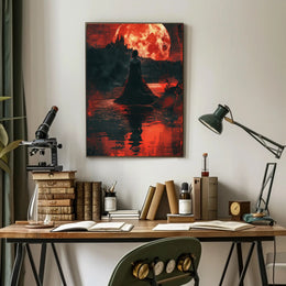 Gothic Moonlit Fantasy Art Print - Fantasy or Mythology Poster PosterGoat