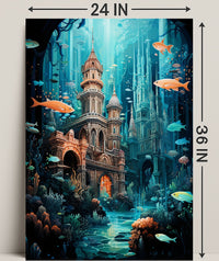 Enchanted Underwater City Poster