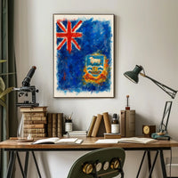 Falkland Islands Flag Art Poster