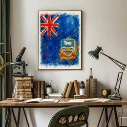 Falkland Islands Flag Art Poster