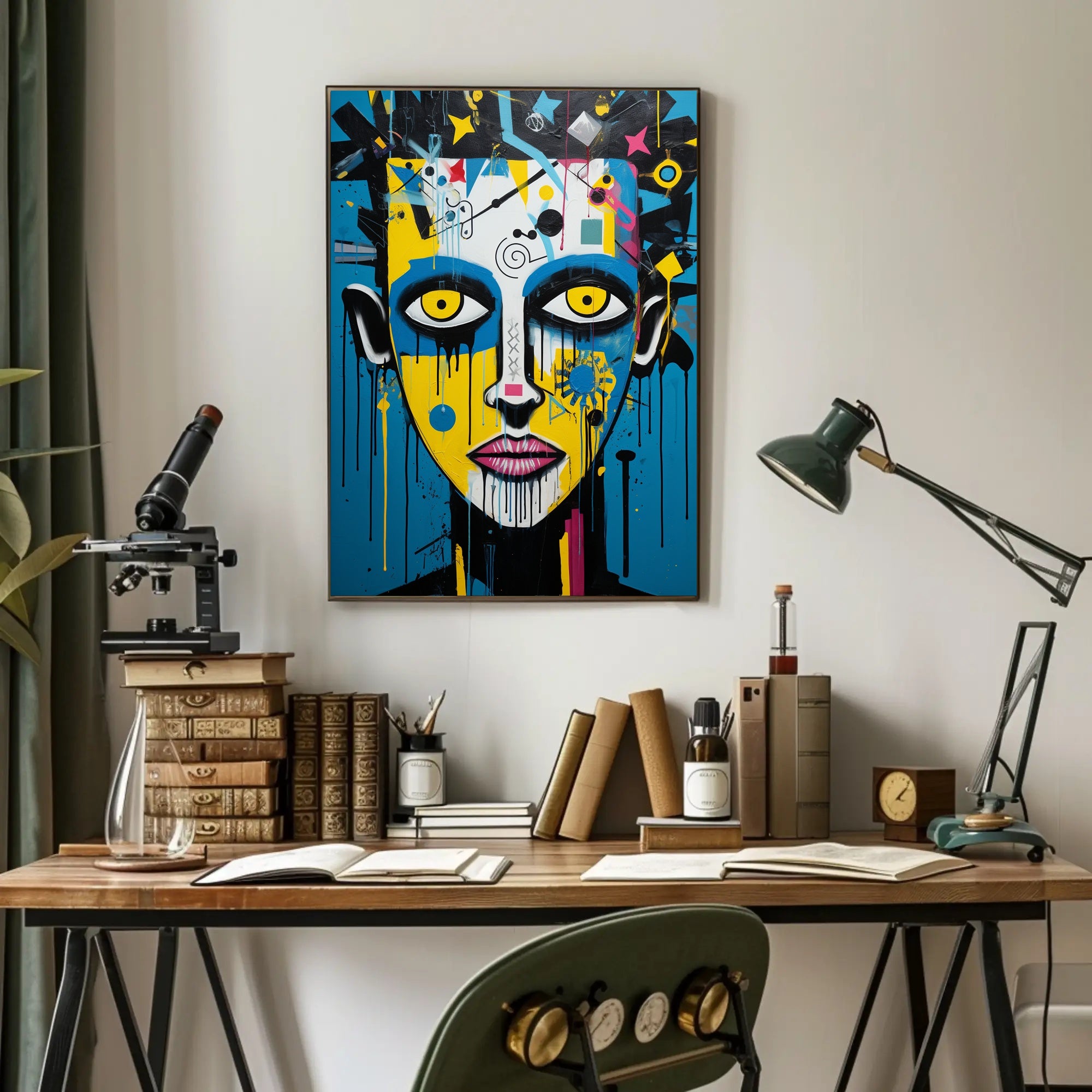 Vibrant Abstract Portrait Abstract Poster