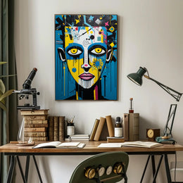 Vibrant Abstract Portrait Abstract Poster