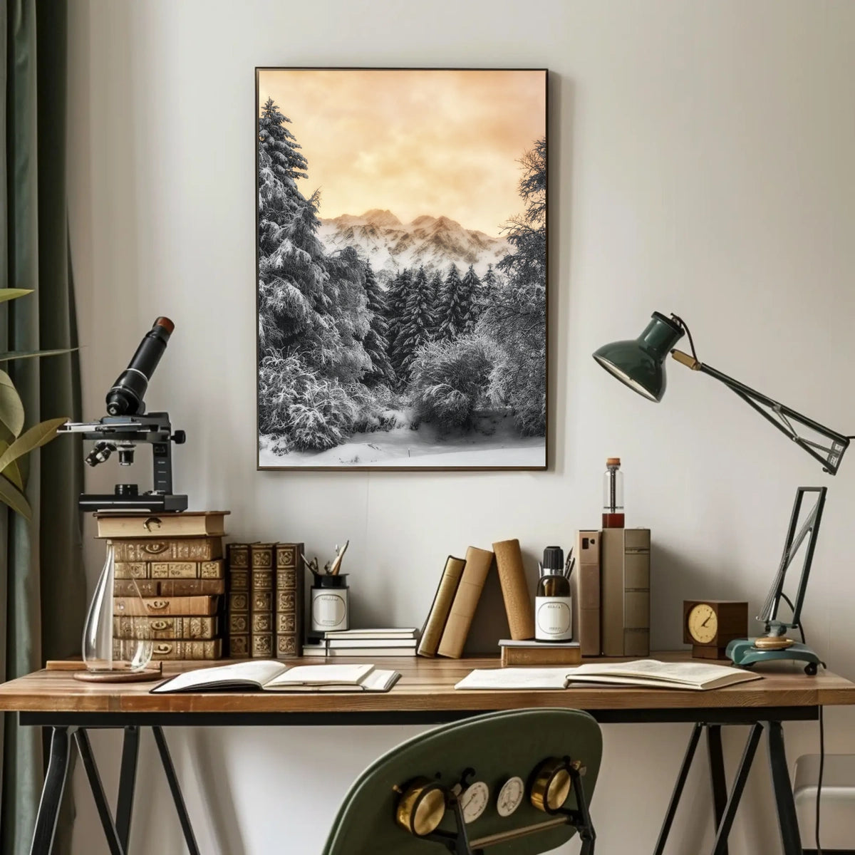 Serene Winter Landscape Nature National Park Poster