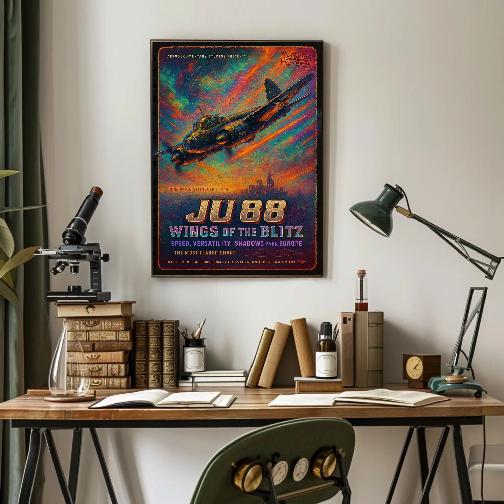 JU 88 Warplane WWII Poster