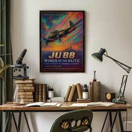 JU 88 Warplane WWII Poster