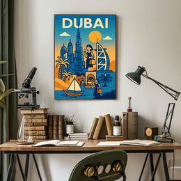 Discover Dubai Description Experience the vibrant blend of tradition Poster