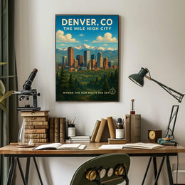 Denver, Co The Mile High City Poster
