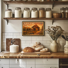 Abilene Railway Station Travel Poster Art Print