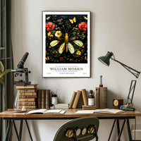William Morris Butterfly Design Artistic Poster