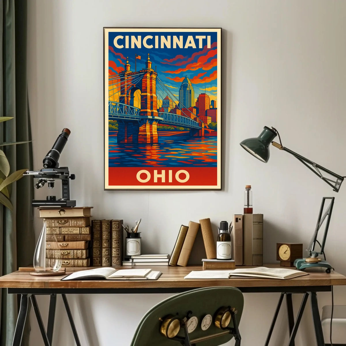 Cincinnati Skyline Art Poster