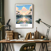 Everglades Travel Poster Serene Landscape Wall Art