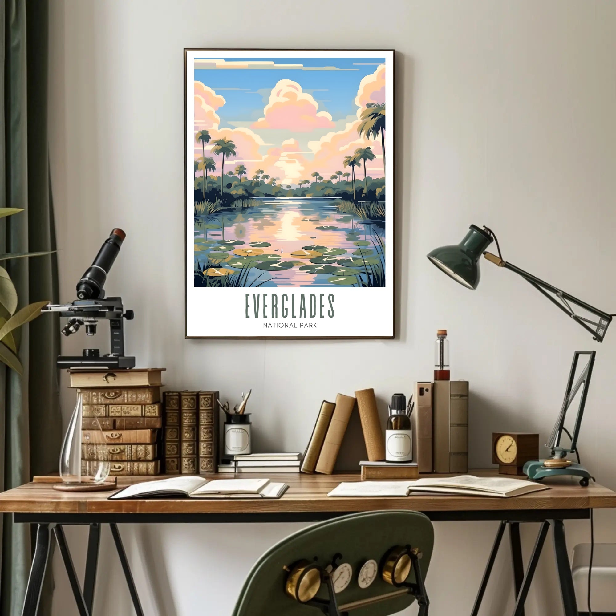 Everglades Travel Poster Serene Landscape Wall Art