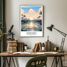 Everglades Travel Poster Serene Landscape Wall Art