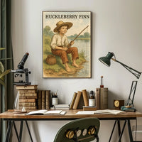 Huckleberry Finn Adventure in Artistic Heritage Poster