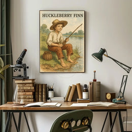 Huckleberry Finn Adventure in Artistic Heritage Poster