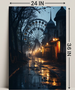 Eerie Carnival Night Poster