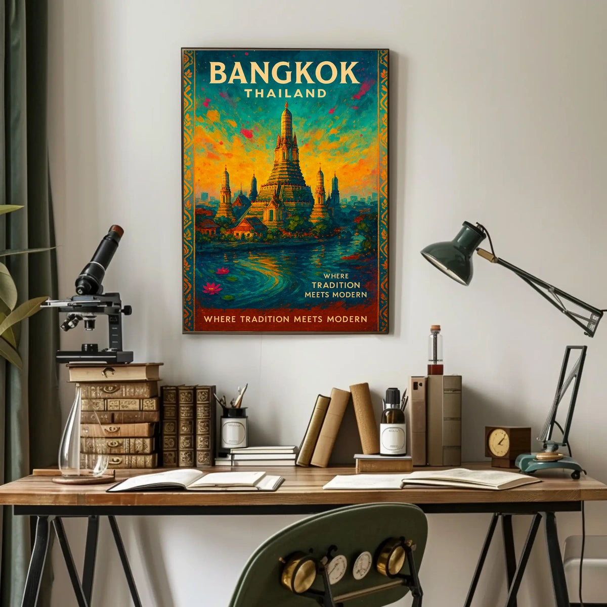 Bangkok Poster Fusion Of Heritage And Innovation Home Decor