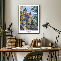 Alsace Castle in Autumn Poster PosterGoat