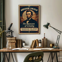 Abraham Lincoln Inspiring Vintage Historical or Presidential Poster PosterGoat