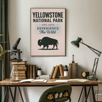 Yellowstone National Park Experience the Wild Poster PosterGoat