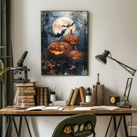 Halloween Moonlit Jack-O’-Lantern Scene Cultural or Heritage Poster