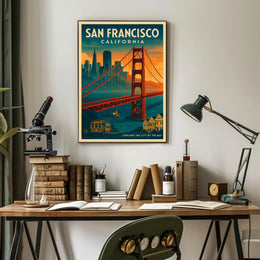 San Francisco Vintage Travel Poster Wall Art