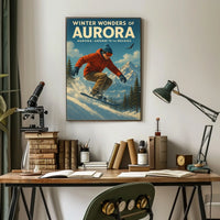 Winter Wonders of Aurora Poster