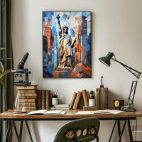 Statue Of Liberty Abstract Tribute Poster