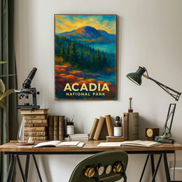 Acadia National Park Poster Coastal Granite Coastline