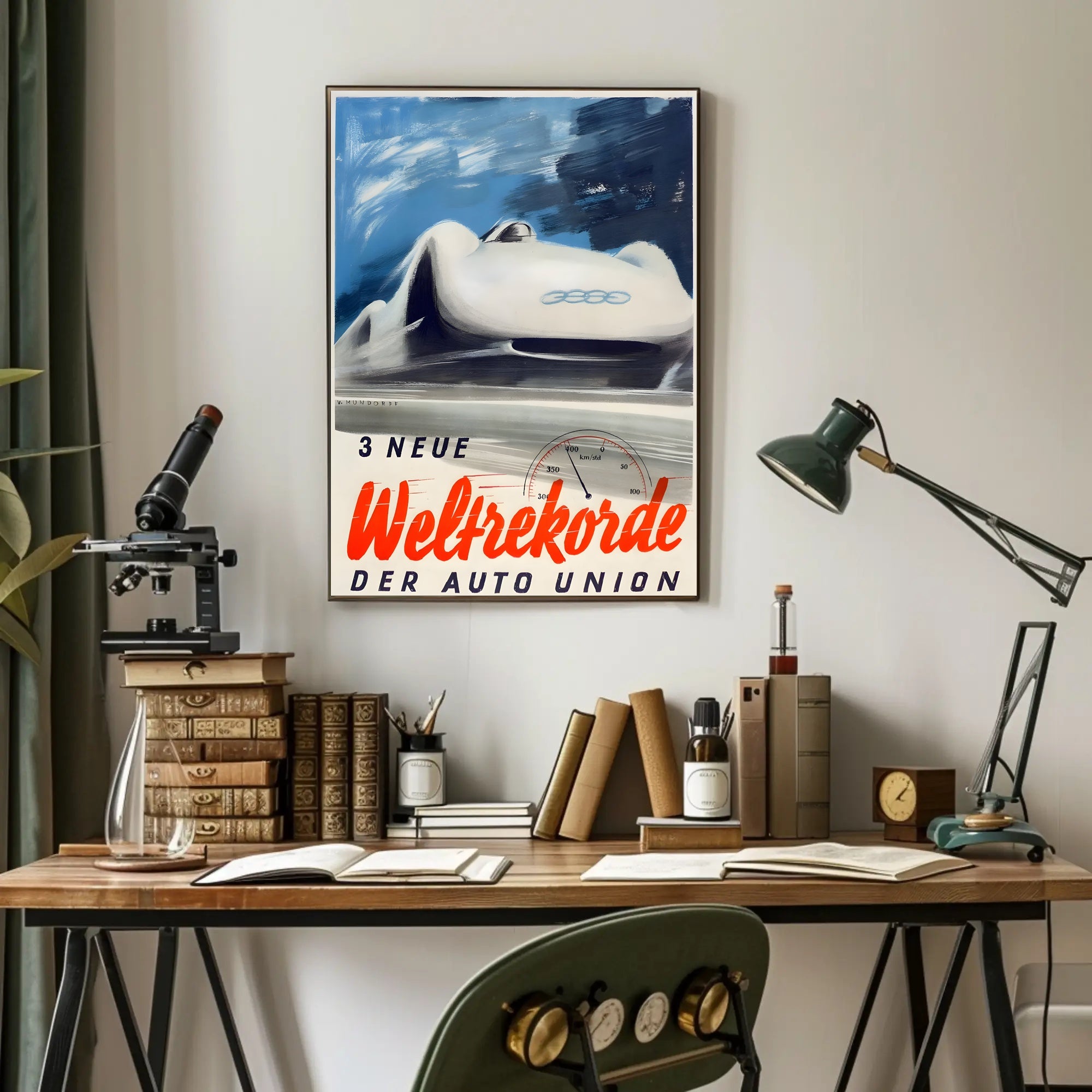 Auto Union Speed Records Poster