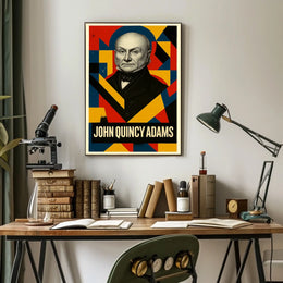 John Quincy Adams 6th President of the United States Abstract Pop Poster