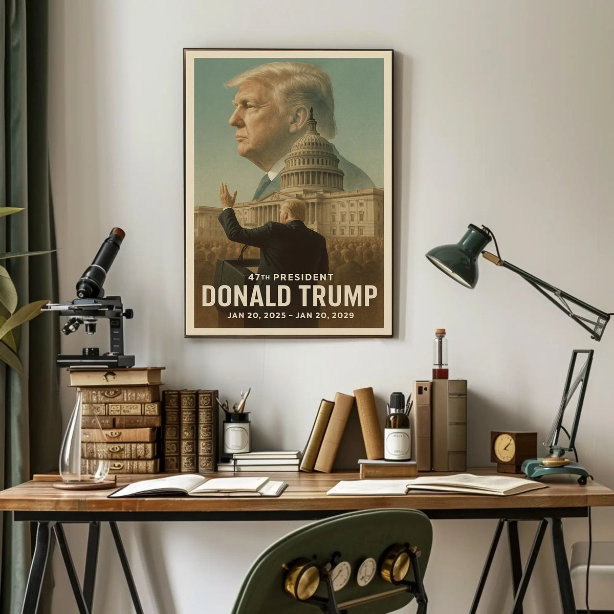 Trump Leadership Resolve Patriotic Portrait Poster