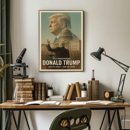 Trump Leadership Resolve Patriotic Portrait Poster