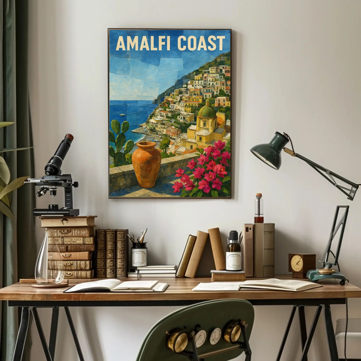 Amalfi Coast Poster 18x24 Coastal Wall Art Decor Vibe