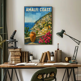 Amalfi Coast Poster 18x24 Coastal Wall Art Decor Vibe