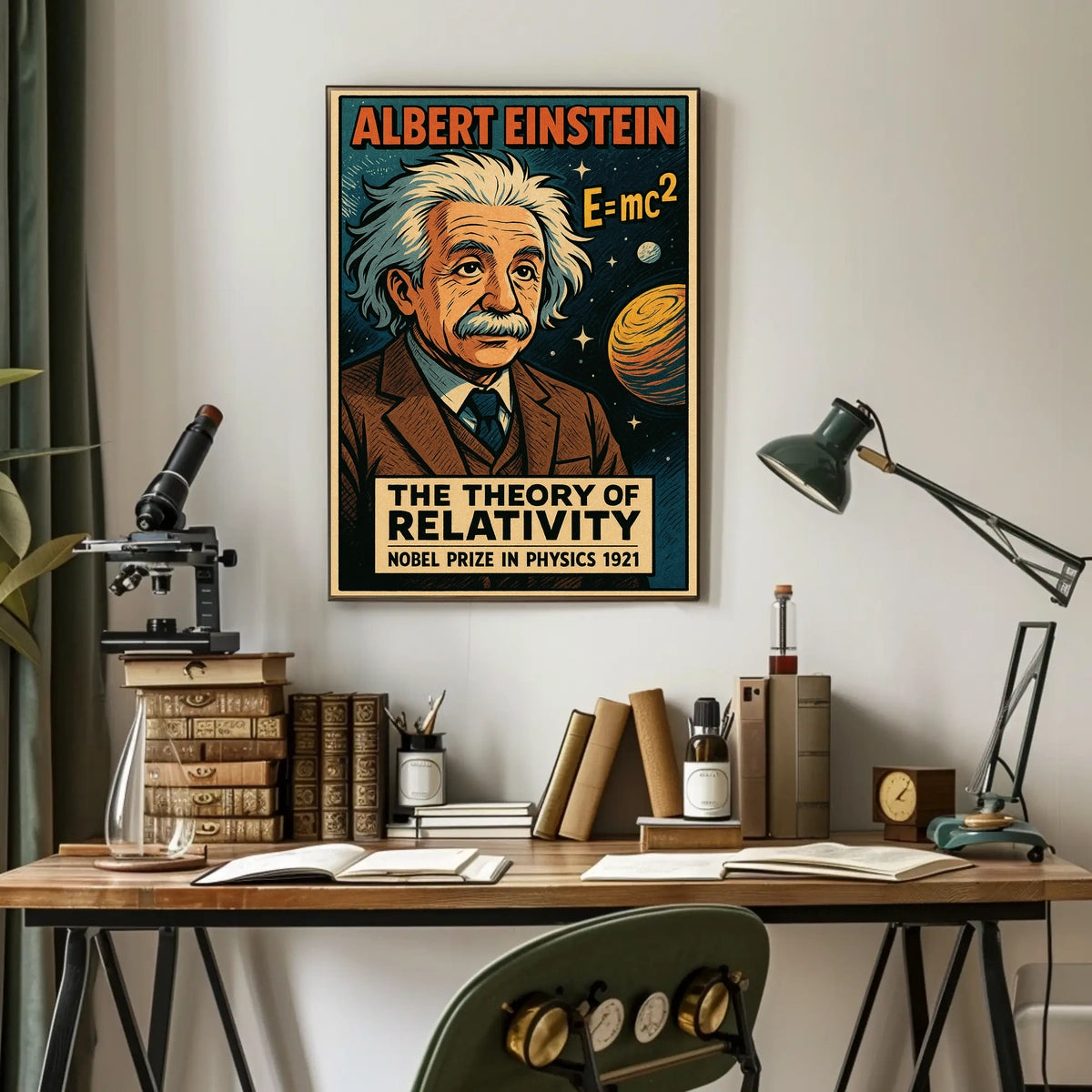 Einstein Relativity Cosmic Science Collector Poster