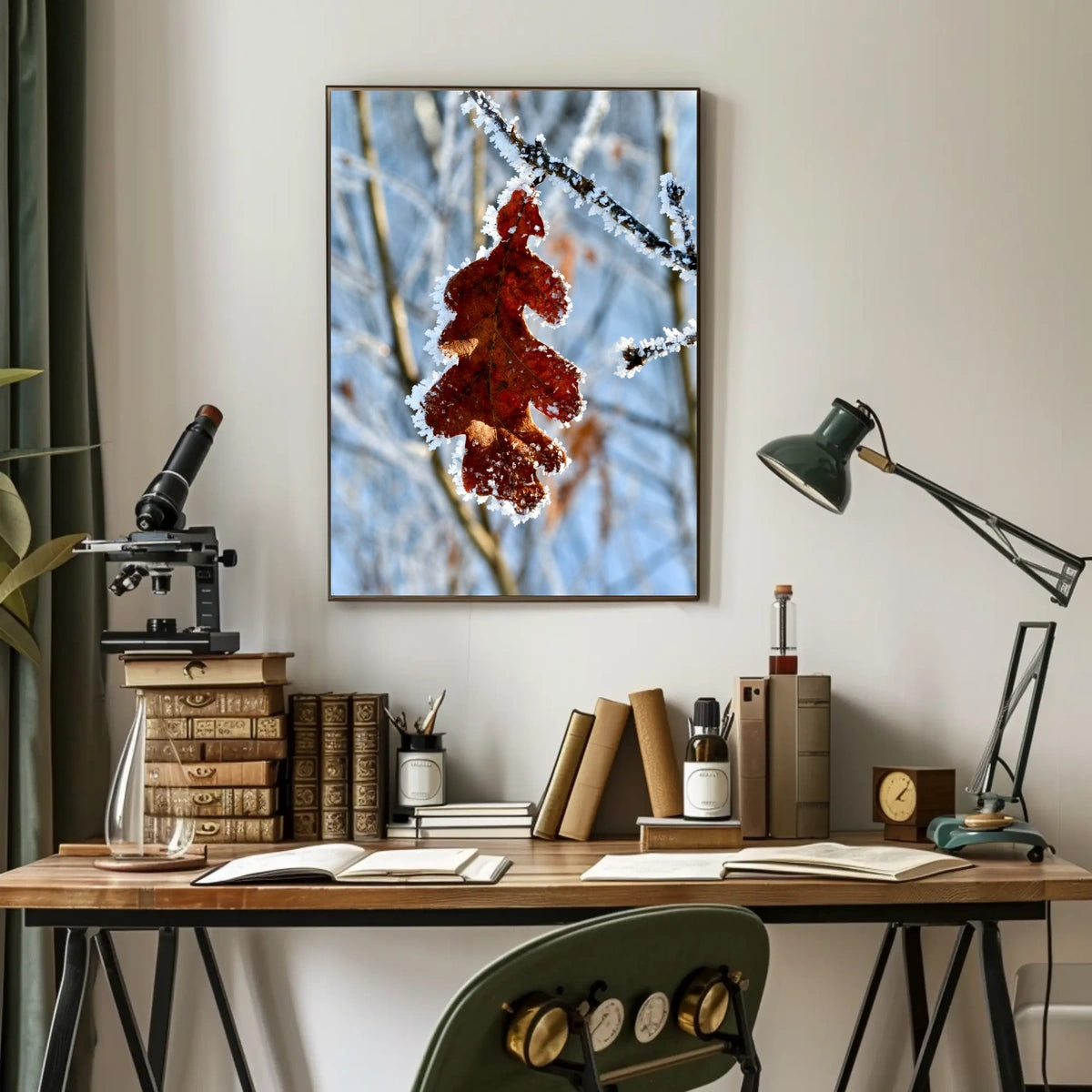 Winter Serenity Bearded Reedling Poster