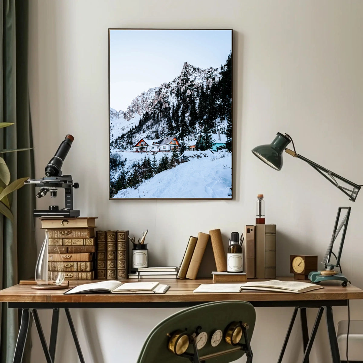 Winter Mountain Retreat Poster