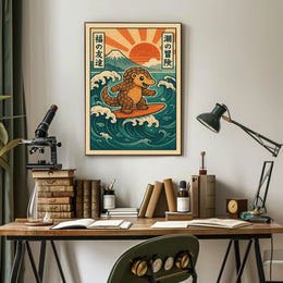 Surfing Pangolin Adventure Poster