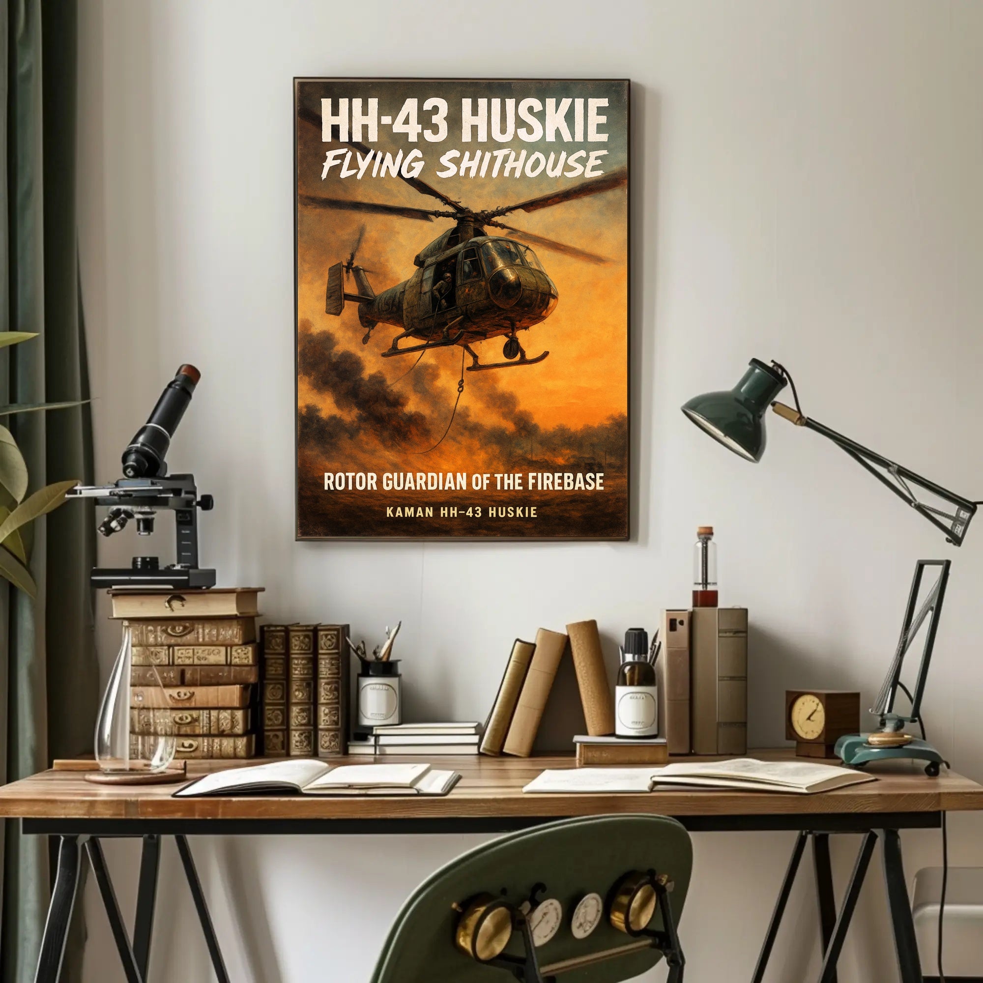 HH-43 Huskie Rotor Guardian of the Firebase Poster PosterGoat