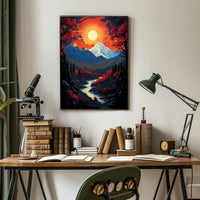 Majestic Mountain Sunset Poster