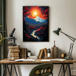 Majestic Mountain Sunset Poster