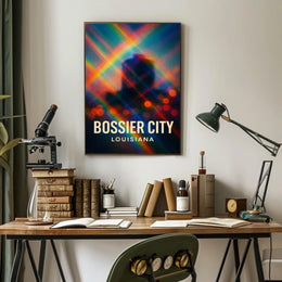 Bossier City Louisiana Scenic Minimalist Urban Life Poster