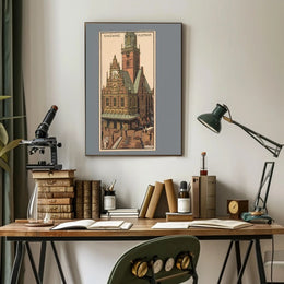 Kaaswaag in Alkmaar Illustration Poster PosterGoat