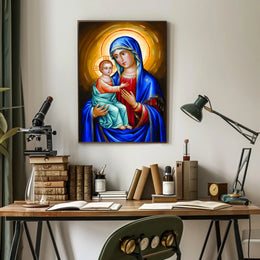Jesus and Mother Mary Poster