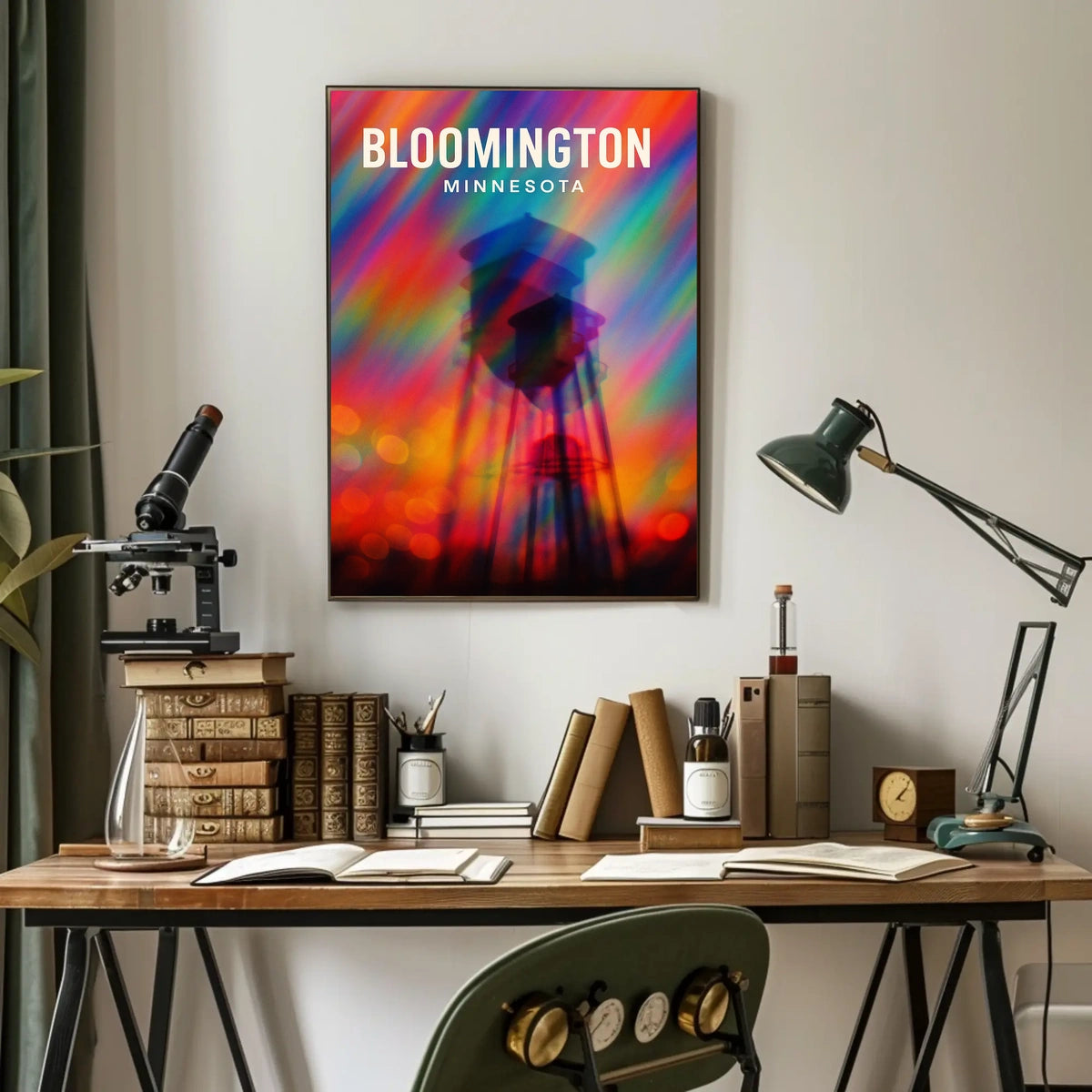 Bloomington Minnesota Scenic Digital Painting Urban Life Art Decor Lovers Wanderlust Spirit Poster